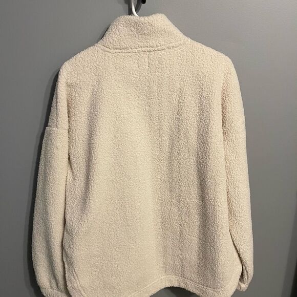 Gap Recycled Sherpa Half Zip Sweatshirt - Picture 5 of 7